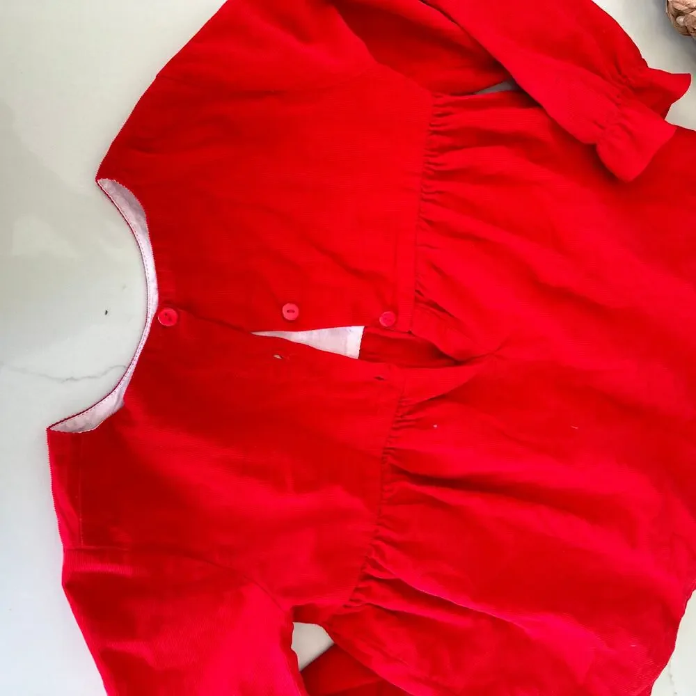 Smock Dot Kids Corduroy top Christmas holiday